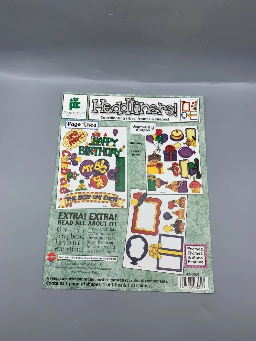 Assortment of Birthday Themed Stickers/Cut-outs/Wrapping Paper/Frames Crafting
